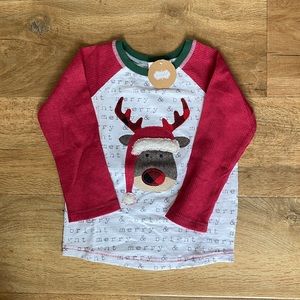 Toddler Mudpie Reindeer LS Shirt